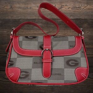 Sandol Georgia Bulldogs Jacquard Shoulder Bag G Logo NCAA Red Grey Baguette